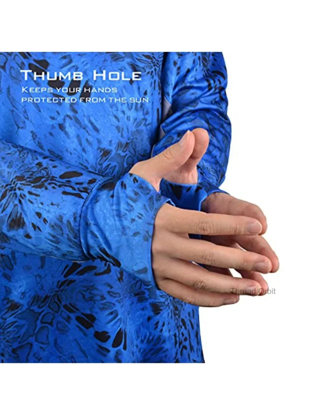 UPF 50 Long Sleeve Fishing Hoodie with Neck Gaiter Moisture-Wicking